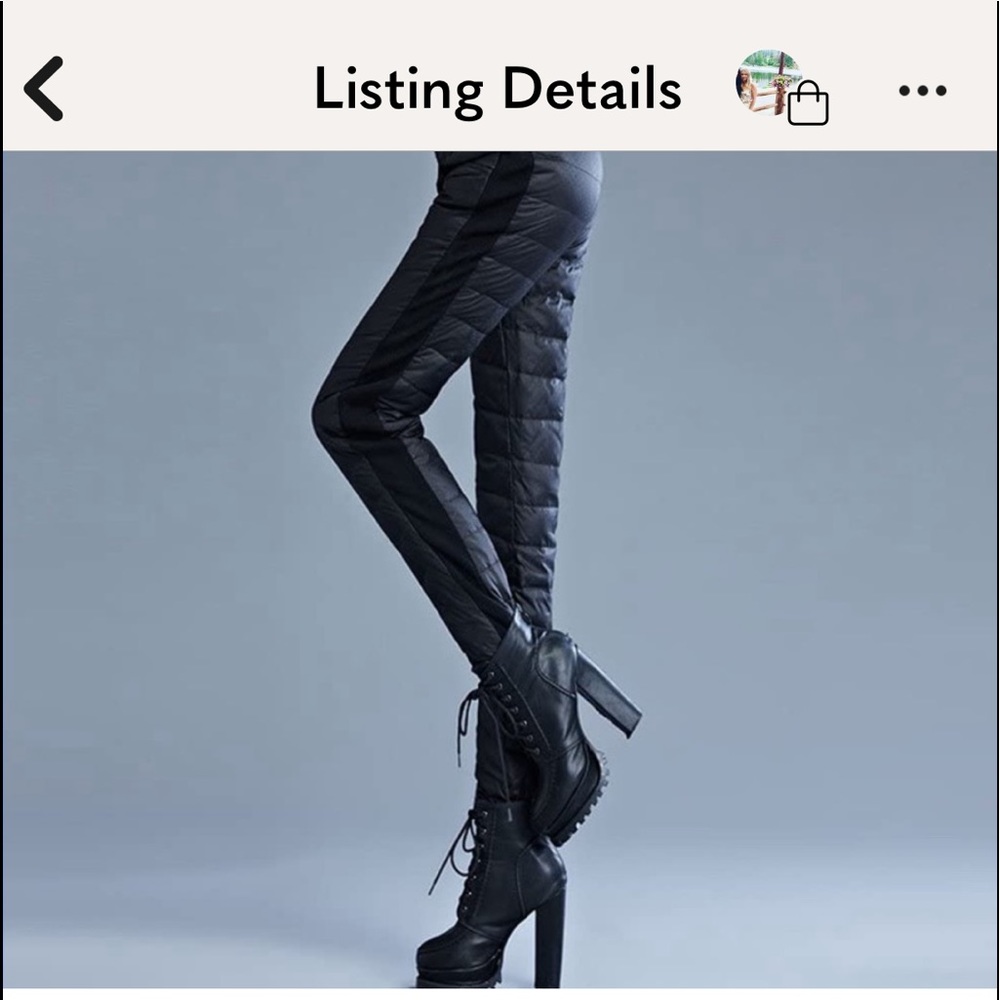 Black Skinny Insulated Winter Ski Pants